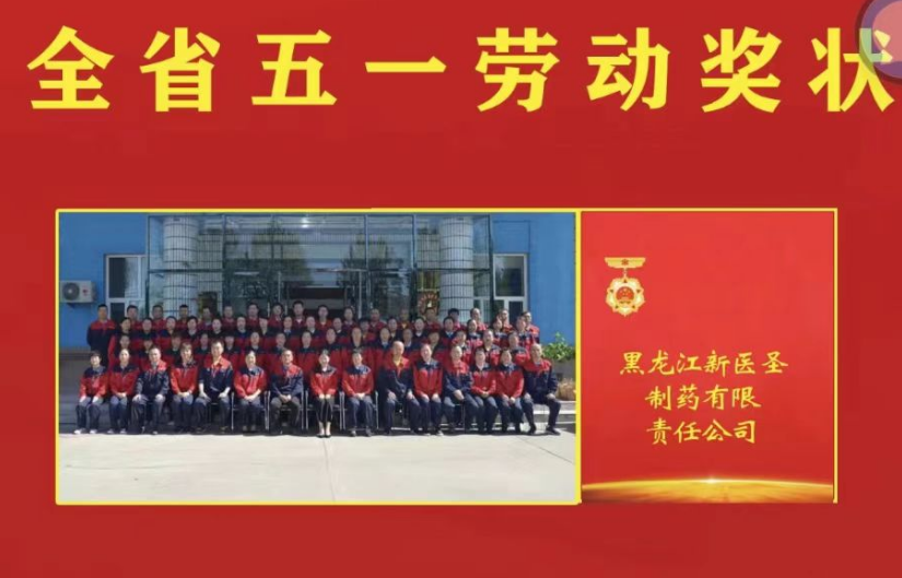 喜讯！祝贺乐投app官方在线入口制药被授予黑龙江省“五一劳